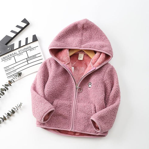 Flannel Hooded Cardigan Coat